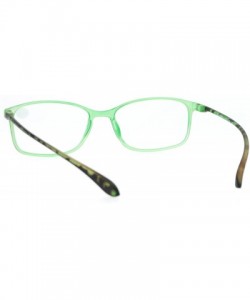 Rectangular Womens +1.0 Modern Rectangular Plastic Reading Glasses - Green - CF12O1ZBXPE $9.71