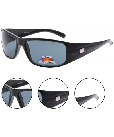 Sport Outdoors Sports Full Square Framed Sunglasses UV400 - Black Black - C712KW99ZQ5 $8.14
