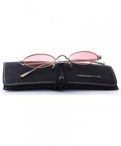 Oval Vintage Slender Oval Gothic Steampunk Women Unisex Sunglasses Small Metal Frame S6119 - Pink - CC18C7QETG6 $12.40