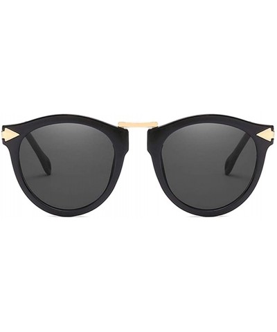Oval Vintage Sunglasses Coating Designer - C10 Black Silver - CT198OIT54Z $22.61
