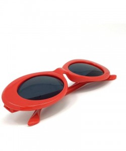 Oval Rave glasses Clout Glasses Retro cat eye sunglasses sunglasses costume eyewear meme - C.red - CD18OK80RHC $7.98