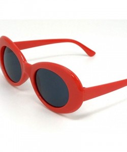 Oval Rave glasses Clout Glasses Retro cat eye sunglasses sunglasses costume eyewear meme - C.red - CD18OK80RHC $7.98