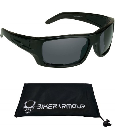 Goggle Motorcycle Biker Padded Foam Wind Protection Sunglasses - Smoke - C2189E7SXMY $17.45