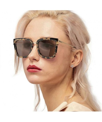 Oval Fashion Cat Eye Mirror Sunglasses Women Polarized UV Protection Stylish Design - CD18QMWQ7QR $50.09