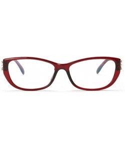 Goggle Women's Butterfly Square Eye Glasses Clear Lens Frames Eyeglasses Eyewear - Red - CH183EWKS0L $9.41