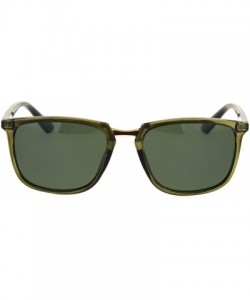 Rectangular Antiglare Polarized Lens Mens Rectangular Slick Designer Sunglasses - Green Gold Green - C018S6DDKEI $15.59