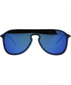 Aviator Designer Style Sunglasses Unisex Retro Keyhole Aviators Mirror Lens - Gunmetal (Blue Mirror) - CY18E7ZZZQD $13.79