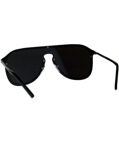 Aviator Designer Style Sunglasses Unisex Retro Keyhole Aviators Mirror Lens - Gunmetal (Blue Mirror) - CY18E7ZZZQD $13.79