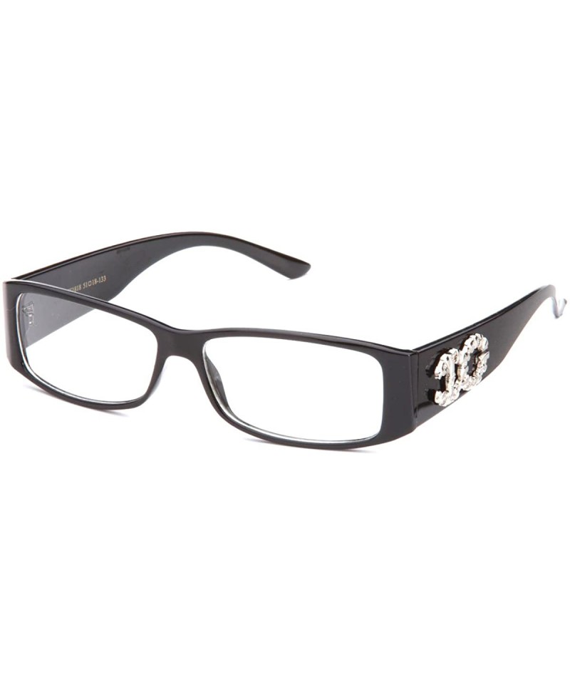 Wayfarer Squared Simple Durable Trendy Fashion Clear Lens Frames - Black - CE117Q3H775 $8.19