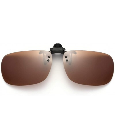 Rimless Polarized Clip On Sunglasses Over Prescription Glasses for Men Women Shades for Glasses - 1pcs-brown - CZ18QIZAXZN $1...