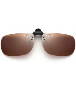 Rimless Polarized Clip On Sunglasses Over Prescription Glasses for Men Women Shades for Glasses - 1pcs-brown - CZ18QIZAXZN $1...