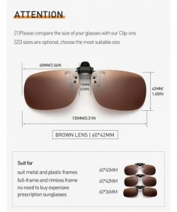 Rimless Polarized Clip On Sunglasses Over Prescription Glasses for Men Women Shades for Glasses - 1pcs-brown - CZ18QIZAXZN $1...