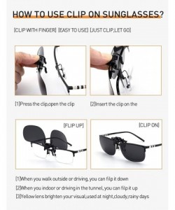 Rimless Polarized Clip On Sunglasses Over Prescription Glasses for Men Women Shades for Glasses - 1pcs-brown - CZ18QIZAXZN $1...