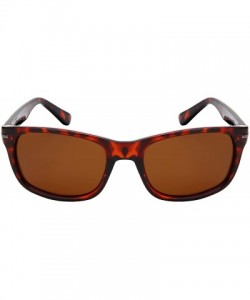 Square Vintage Horn Rim Square Polarized Sunglasses for Women Men Fishing Sunglass 1414-P - CL18MD53LGH $8.74