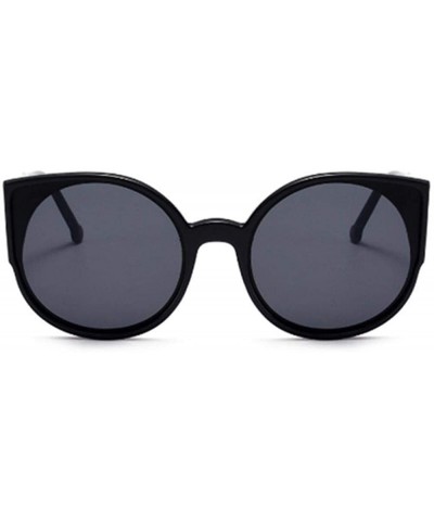 Aviator Coating Reflective Mirror Sunglasses Women Men Cat Eye Sun Glasses Gray Black - Red - CN18YR2DS6M $8.65