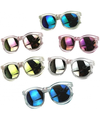 Wayfarer Little Kids Summer Sunglasses Round Hollow Frame Anti-UV Sun Glasses Novelty Party Eyewear Shades - Style-g - CZ198E...