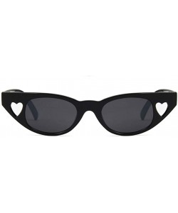 Oval Unisex Sunglasses Retro Bright Black Rose Red Drive Holiday Oval Non-Polarized UV400 - Bright Black White - C818RI0SNIC ...