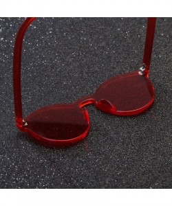 Semi-rimless Polarized Sunglasses Protection Glasses Mirrored - Red - CN18RLGN9H9 $15.05