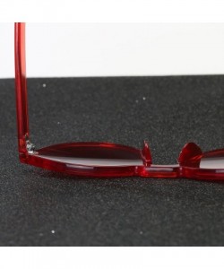 Semi-rimless Polarized Sunglasses Protection Glasses Mirrored - Red - CN18RLGN9H9 $15.05