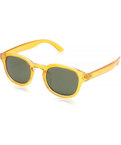 Round Moe Round Sunglasses - Yellow - CW18NCK7UUE $16.47