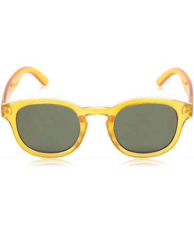 Round Moe Round Sunglasses - Yellow - CW18NCK7UUE $16.47