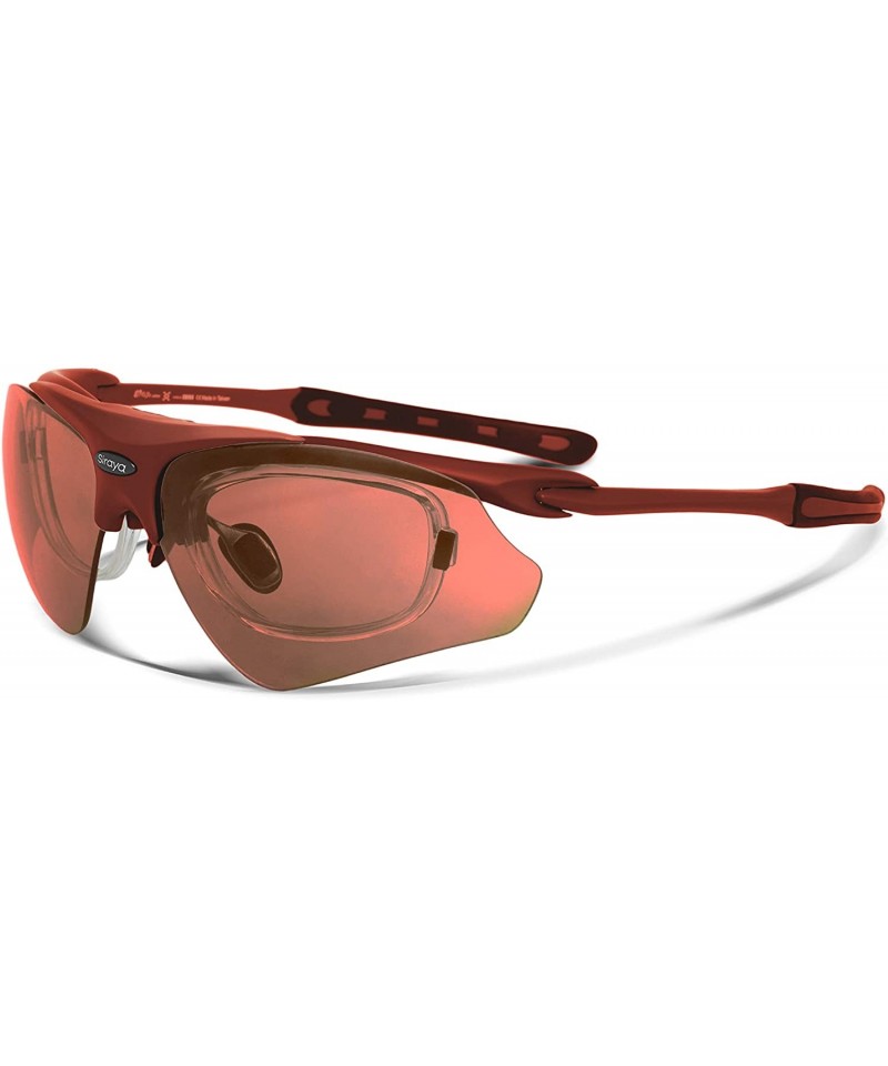 Sport Delta Red Golf Sunglasses with ZEISS P5020 Red Tri-flection Lenses - CM18KN5X3IX $13.51