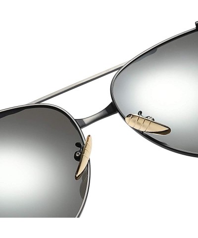Rimless Unisex HD Polarized Sunglasses for Men Women Polarized Metal Mirror UV400 Lens Protection - F - CP197AZ0H69 $18.14