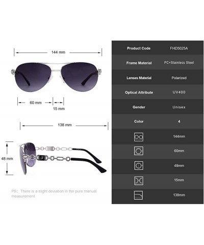Aviator Aviator Sunglasses for Women Men Oversized Metal Frame UV400 Mirrored Sunglasses - Black - CK18TSY3NGQ $15.69