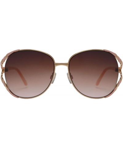 Oversized Womens Fashion Designer Elegant Butterfly Sunglasses - Gradient UV 400 Protection - Pink + Brown Pink - CY193Q9TS3I...