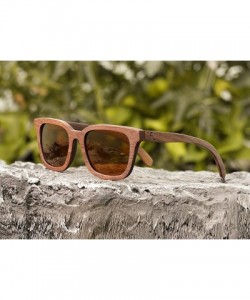 Wayfarer Walnut Sunglasses Polarized Fishing Driving - Brown - CG199Q40C8K $30.86