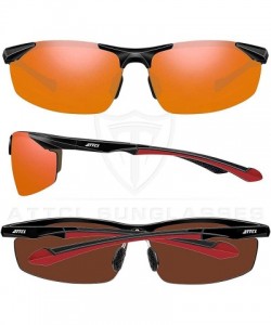 Sport Men's Sports Glasses Polarized Sunglasses Driver Glasses Metal Frame Ultra Light-red - CK198NCSHY6 $36.04