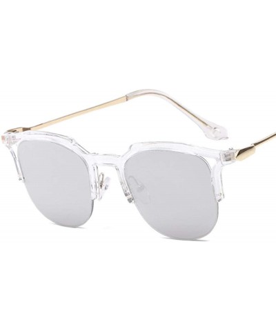 Cat Eye Cat eye sunglasses Retro men and women sunglasses - Bright Black Frame Gradually Gray - CH1999L5QUQ $30.92