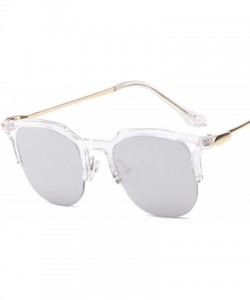 Cat Eye Cat eye sunglasses Retro men and women sunglasses - Bright Black Frame Gradually Gray - CH1999L5QUQ $30.92