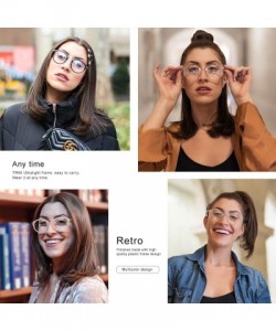 Goggle Blue Light Blocking Glasses Women for Small Face - Anti Eye Strain Headache-Computer Reading Glasses UV400 Lens - CK18...