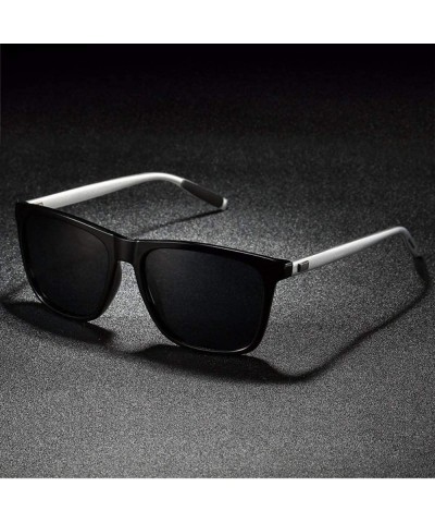 Aviator Sunglasses Male Polarizing Sunglasses Aluminum Magnesium Cycling Glasses Sunglasses Female - C - C218QCZAL2X $29.69