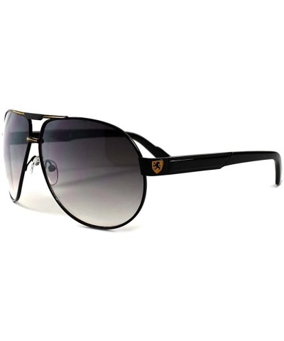 Aviator Air Force Fashion Oversized Mens Womens Style Designer Sunglasses - Gray - CJ18X2XRWYS $12.42