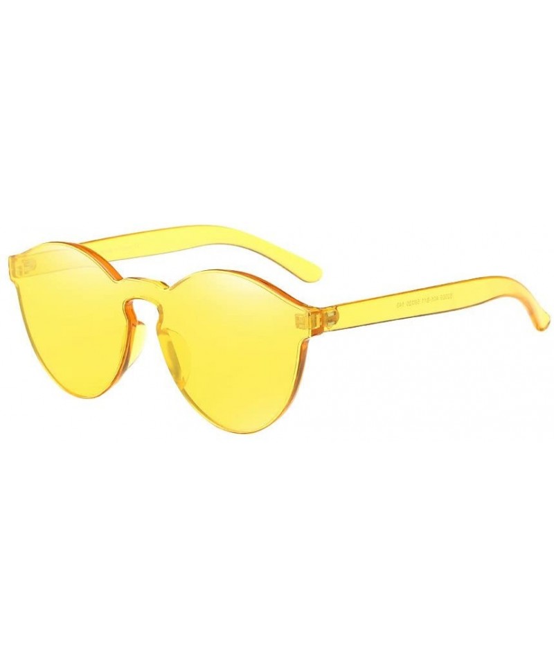 Aviator Lightweight Oversized Aviator Sunglasses - Yellow - CM199OIC52T $8.14