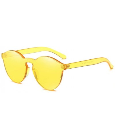 Aviator Lightweight Oversized Aviator Sunglasses - Yellow - CM199OIC52T $8.14