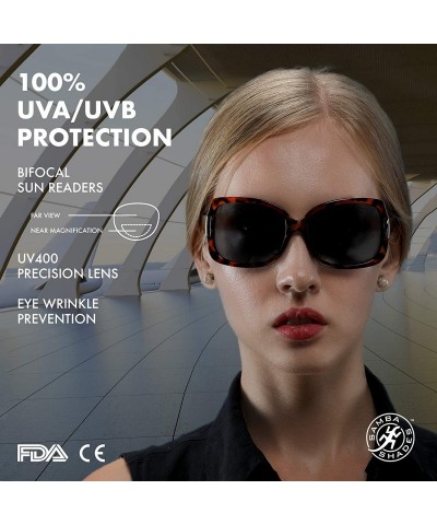 Sport Bifocal Reading Sunglasses for Women Jackie O Fashion Reader Sun Glasses - Tortoise - CZ11HB8UKF1 $25.58