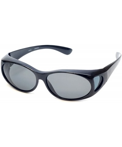 Oval Polarized Wear-Over Sunglasses 2866 - Gloss Black - CN11P07ORRR $11.55