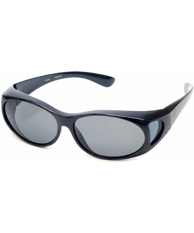 Oval Polarized Wear-Over Sunglasses 2866 - Gloss Black - CN11P07ORRR $29.59