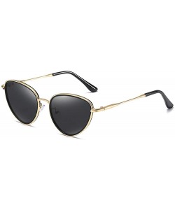 Oversized Women Oversized Cat Eye Sunglasses Metal Frame Non-Polarized Lenses - CW194MY0U3U $13.06