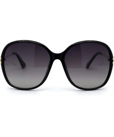 Butterfly Womens CR39 Polarized Lens Chic Butterfly Sunglasses - Black Smoke - C6192RWL0AM $15.79