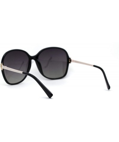 Butterfly Womens CR39 Polarized Lens Chic Butterfly Sunglasses - Black Smoke - C6192RWL0AM $15.79