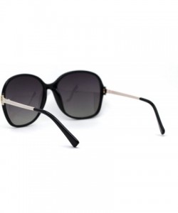 Butterfly Womens CR39 Polarized Lens Chic Butterfly Sunglasses - Black Smoke - C6192RWL0AM $15.79