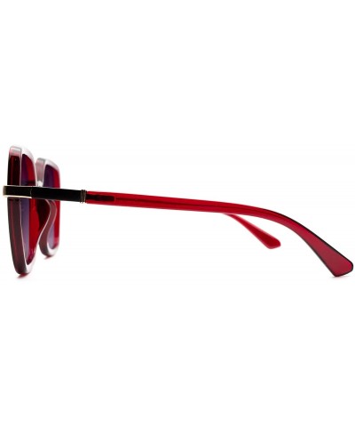 Butterfly p668 Classic Butterfly Polarized - for Womens 100% UV PROTECTION - Wine-blackdegrade - CC192TED0XQ $22.60