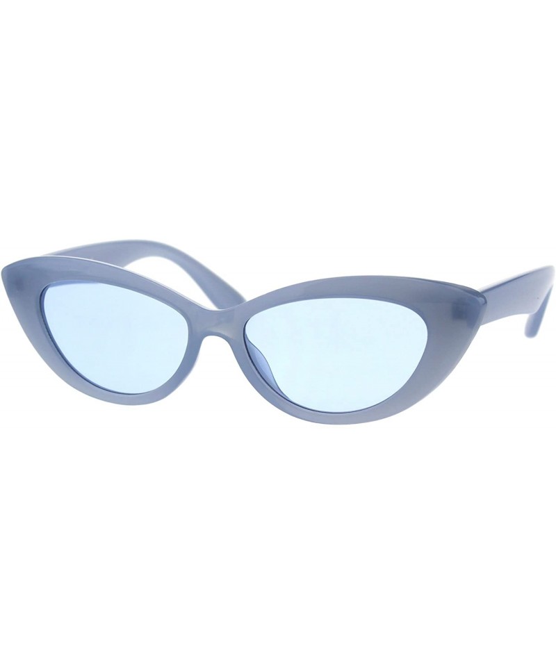 Cat Eye Womens Mod Plastic Cat Eye Retro Gothic Trendy Sunglasses - Blue - C518EWY4XGN $15.59