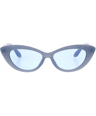 Cat Eye Womens Mod Plastic Cat Eye Retro Gothic Trendy Sunglasses - Blue - C518EWY4XGN $15.59