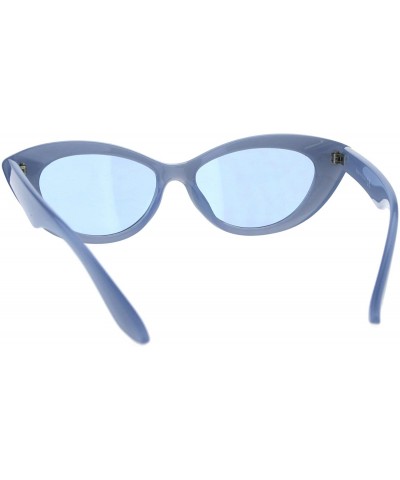 Cat Eye Womens Mod Plastic Cat Eye Retro Gothic Trendy Sunglasses - Blue - C518EWY4XGN $15.59