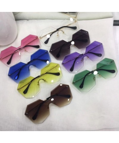 Rimless Fashion Sunglasses for Women or Girls with the Cool and Bright Colors of the Ocean - Coffee - CD182XDQECD $9.09